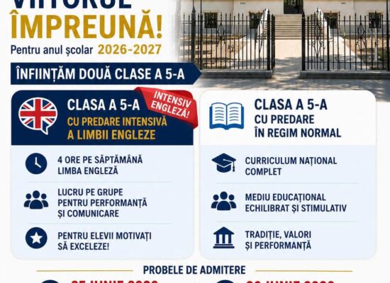 Admitere clasa a V-a, 2026